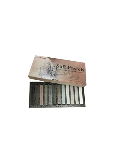 12 Pack Gray Tone Soft Chalk Pastel Sticks Artist Chalk