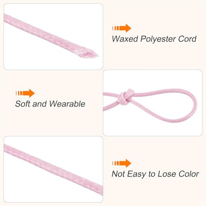 Waxed Cord 1mm Waxed Polyester Cord 175 Yard Wax String for Bracelet Making