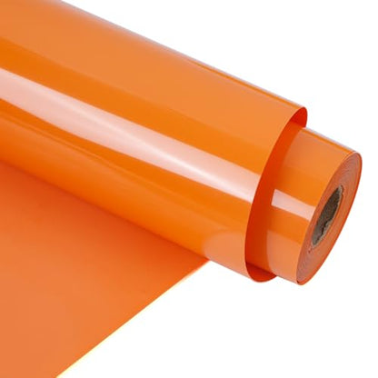 RENLITONG Orange Iron on Vinyl 12Inch by 13ft Roll Heat Transfer Vinyl for T (14.4 Ounce)