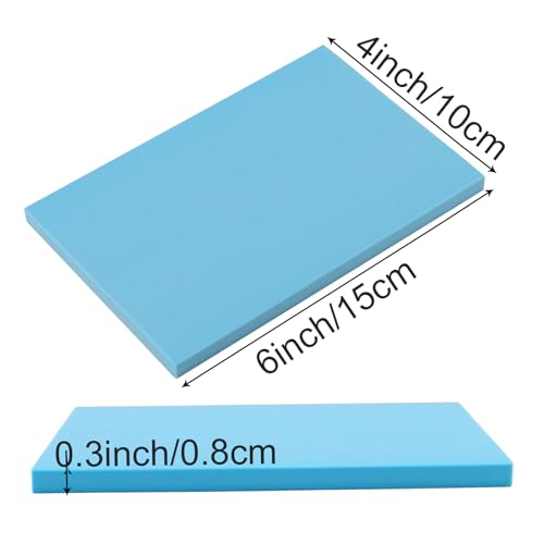 20 Pcs 4" x 6" Blue Rubber Carving Blocks (20 Count)