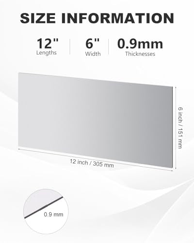 20 Gauge 12" x 6" Steel Sheet Metal 4 Pcs (2 Sq Ft)