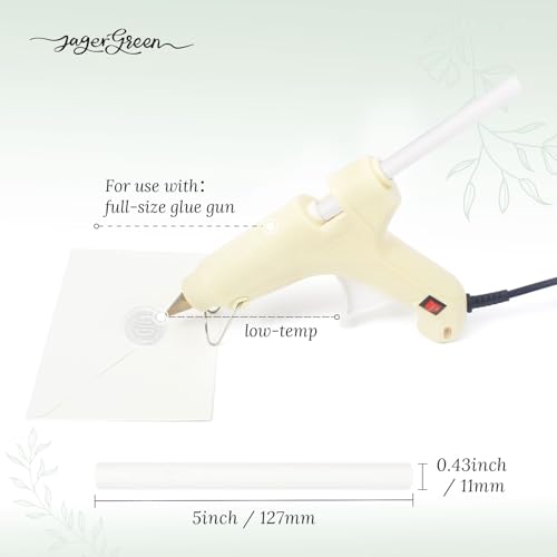 8 Pcs 11mm White Glue Gun Wax Seal Sticks for Envelopes Seal (8 Count)