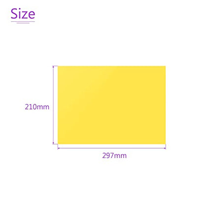 10Pcs Correction Gel Light Filter Overlay Transparent Plastic PVC Sheets Yellow for Photo (10 Count)