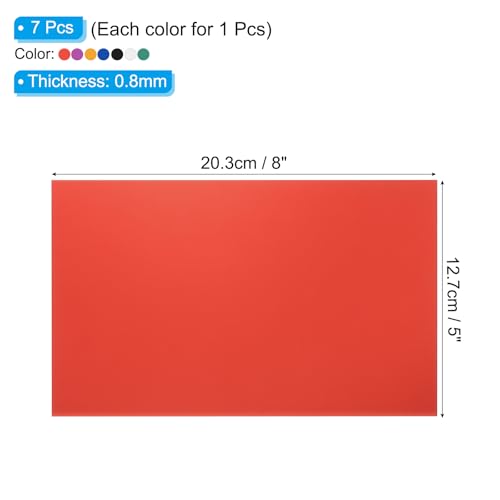 5x8 Inch Anodized Aluminum Sheet Metal (7 Count)