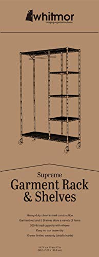 Supreme Rolling Garment Rack Chrome