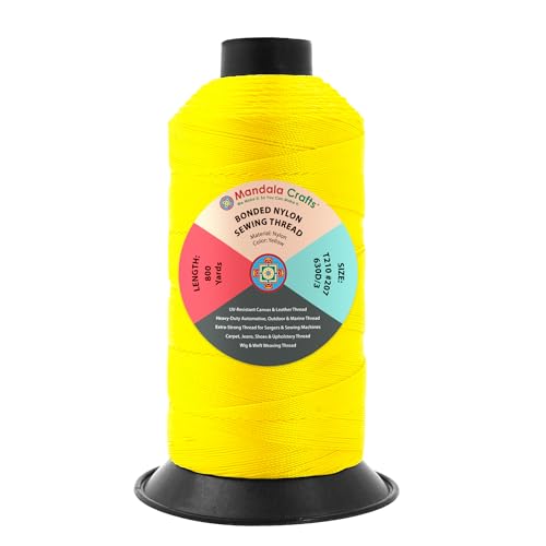 Size 207 630D T210 Yellow Bonded Nylon Thread