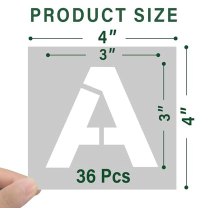 3 Inch Letter Stencils (36 Count)