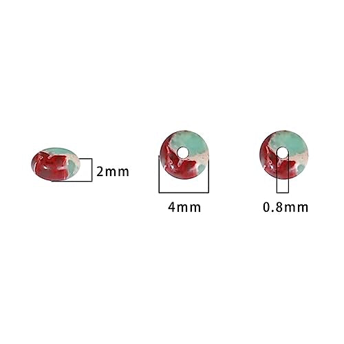 Natural Green Shoushan Disk Stone Beads 4x2mm 160pcs Rondelle Loose Semi Gemstone Beads for Jewelry Making Design (160 Count)