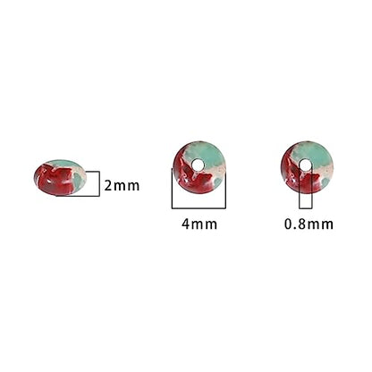 Natural Green Shoushan Disk Stone Beads 4x2mm 160pcs Rondelle Loose Semi Gemstone Beads for Jewelry Making Design (160 Count)