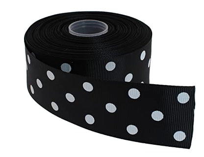 Polka Dot Grosgrain Ribbon 25 Yard Each Roll 100% Polyester