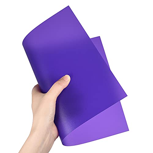4Pcs A4 Gel Light Lighting Filter Overlay Transparent Color Correction Plastic Vinyl PVC Sheets Photography Television Matte Purple (4 Count)