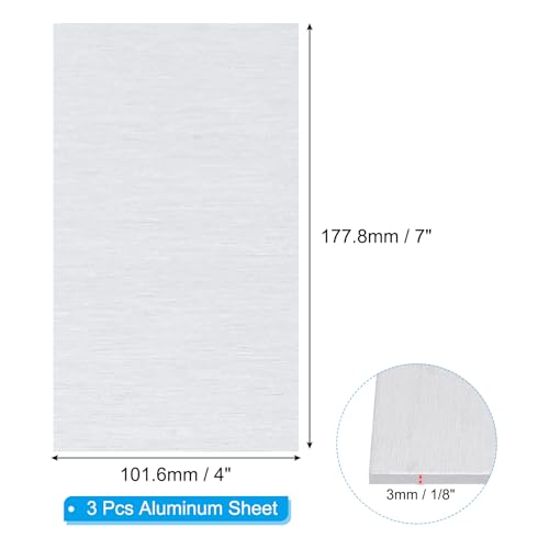 6061 T651 Aluminum Sheet Metal 4 x 7 x 1 (3 Count)