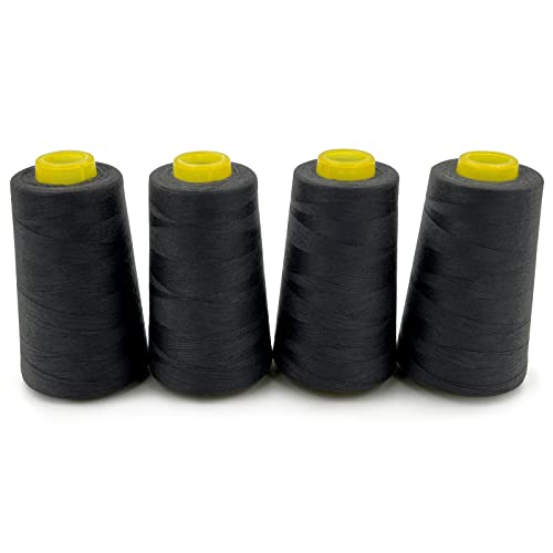 4 Cones of 3000 Yards Each Spool Thread for All Purpose (36000 Foot)