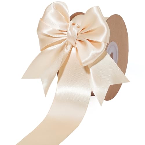 Nude Satin Ribbon 1.5 inch x 50 Yards