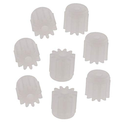 11 Tooth Motor Gear 8PCS Motor Wheel Gear Parts 11Teeths Spare Parts for H12C F181 U818A H502E H502S RC Quadcopter Drone