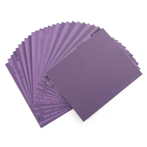 Wet Dry Sanding Sheets 25 PCS 9 x 11 Inch Purple Alumina (25 Count)