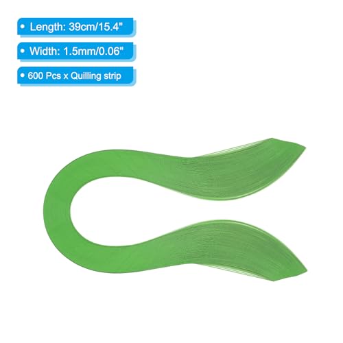 Quilling Strips Paper 600pcs 1.5mm 39cm Origami Paper Quilling Kits for Art DIY Hand Craft Christmas