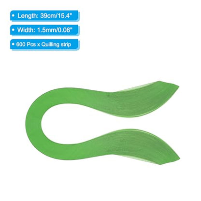 Quilling Strips Paper 600pcs 1.5mm 39cm Origami Paper Quilling Kits for Art DIY Hand Craft Christmas