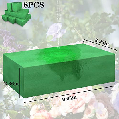 Pack of 4 Large Size Floral Foam Blocks for Fresh and Artificial Flowers (8 Count)