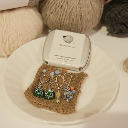 Handmade Stitch Markers for Knitting and Crochet (4 Count)