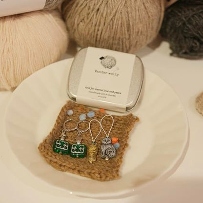 Handmade Stitch Markers for Knitting and Crochet (4 Count)