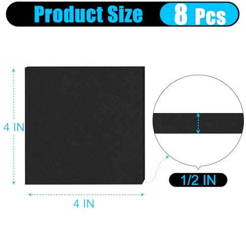 8 PCS Adhesive Foam Padding Sheets Closed Cell Neoprene Foam Sheet 1 (8 Count)