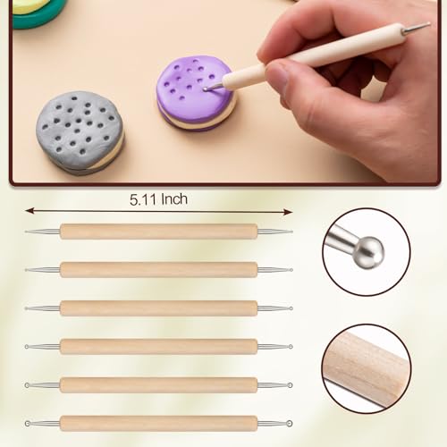 10Pcs Double Ended Stainless Steel Dotting Tools with Multiple Size