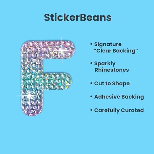 Sparkly Rhinestone Alphabet Letter Sticker F