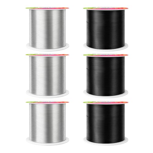 22 Gauge Silver Tone Black Anodized Aluminum Craft Wire (450 Foot)