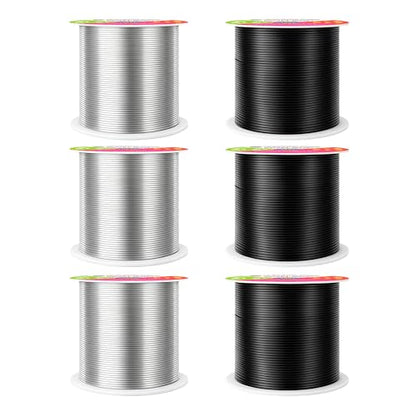 22 Gauge Silver Tone Black Anodized Aluminum Craft Wire (450 Foot)