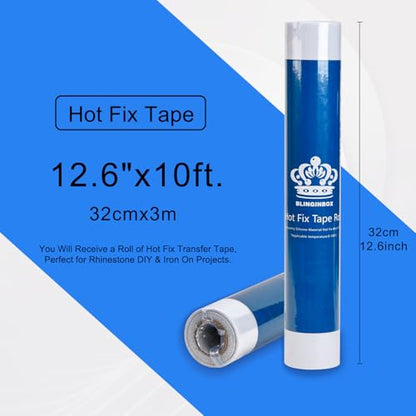 Hotfix Transfer Tape for DIY Rhinestone Designs 10ft. x 12.6in. (126 Sq Ft)