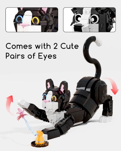 3-in-1 Tuxedo Cat Building Set, Build a Cat, Dog or Rabbit