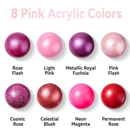 Pink Acrylic Paint Set (5.68 Fl Oz)
