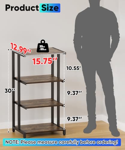 4 Tier Wooden Media Stand (4 Count)
