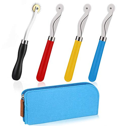 4 Pcs Tracing Wheel Sewing Tool with Packaging Bag (4 Count)