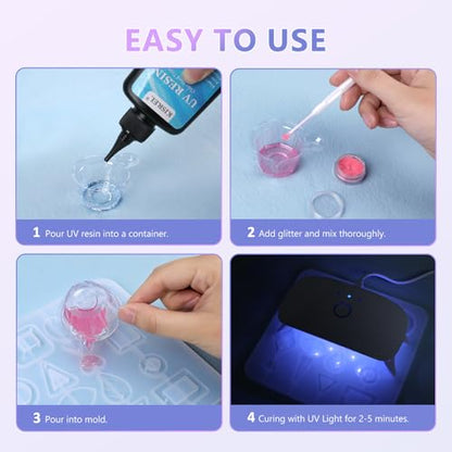 200g UV Resin Kit with Light