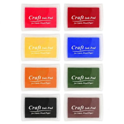 8 Color Washable Stamp Pads for Kids