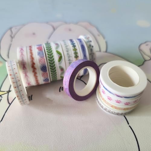 15 Rolls Slim Washi Tape Set