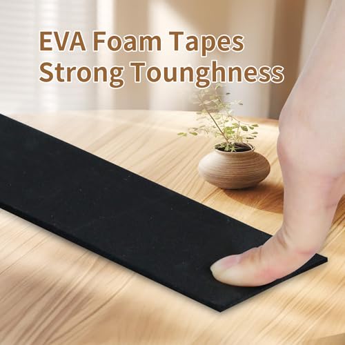 Single Sided Foam Weather Stripping Tape Black