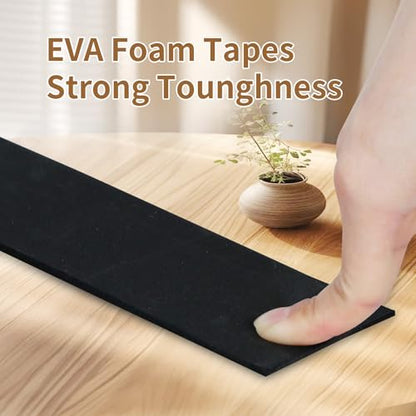 Single Sided Foam Weather Stripping Tape Black