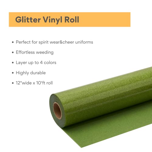 Lime Green Glitter HTV Roll