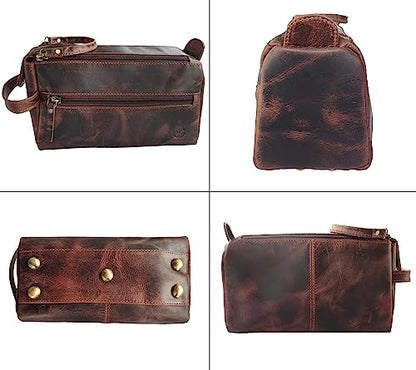 Leather Toiletry Bag for Men