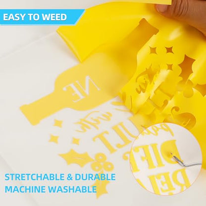 Yellow HTV Heat Transfer Vinyl Rolls