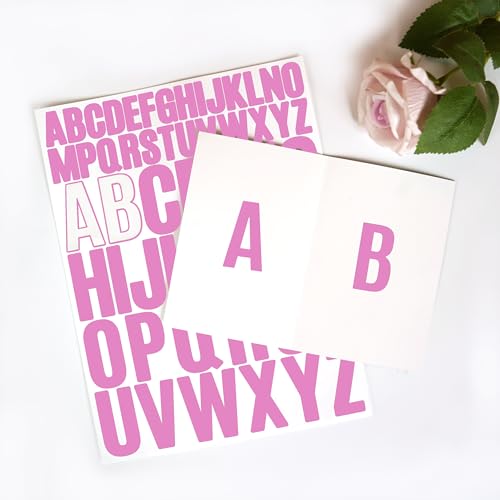 Letter Stickers 1560 Pieces 30 Sheets Stick on Vinyl Letters Capital Alphabet Sticker Letter for Craft Bulletin Boards Classroom Home Business Decor (1560 Count)