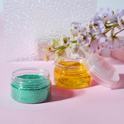 36 Pack 1 OZ Plastic Jars Clear Cosmetic Container with Lids (36 Count)