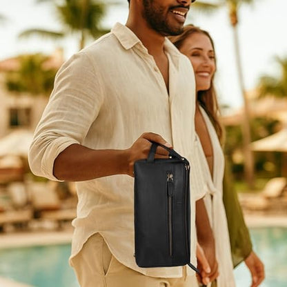 Full Grain Leather Toiletry Kit for Men & Women