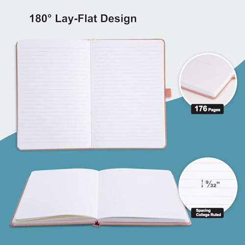 4 Pack Lined Journal Notebooks for Work (4 Count)
