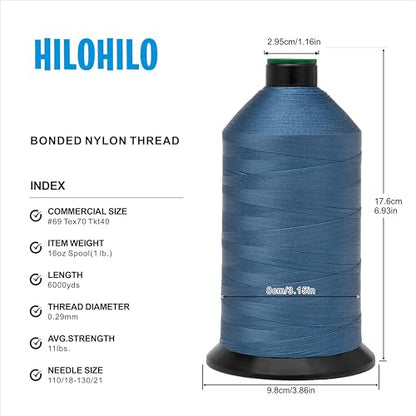 Extra Strong Bonded Nylon Thread #69 Tex70 (18000 Foot)