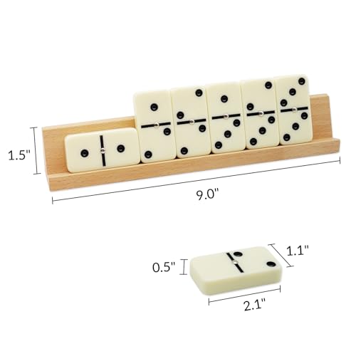 Dominos Set for Adults with 4 Wooden Racks