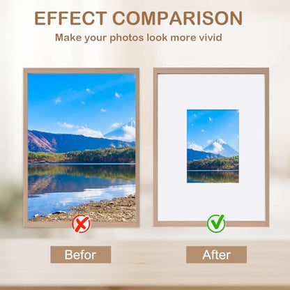 15 Pack 11x14 White Picture Mats for 5x7 Photos (15 Count)
